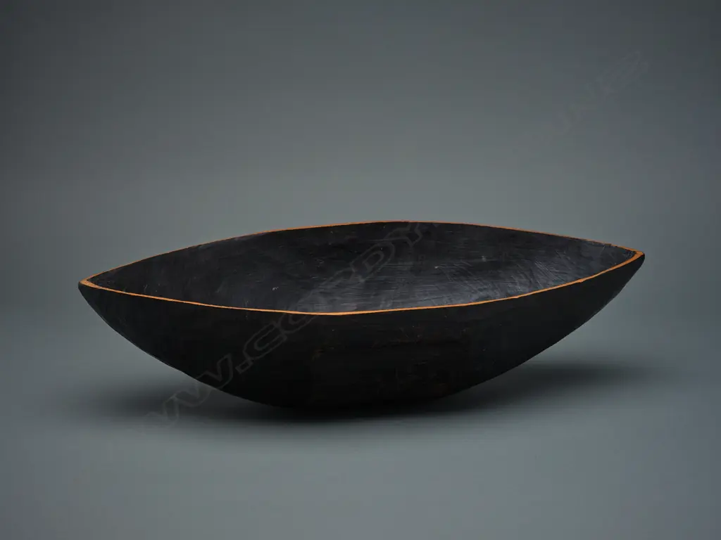 Possibly Indonesian wood/black stain bowl, Image 1++